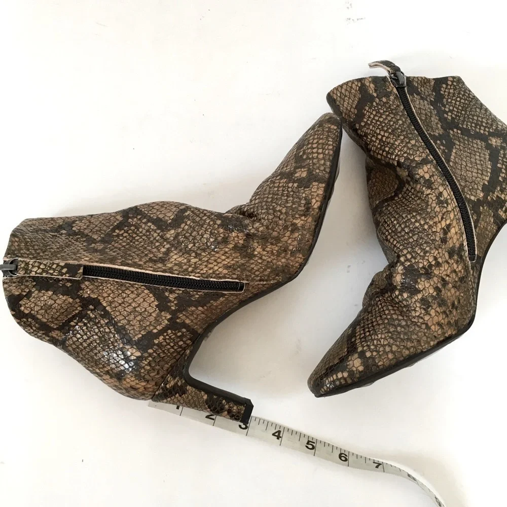 Free People Cybill Heel Brown Leather Ankle Boot